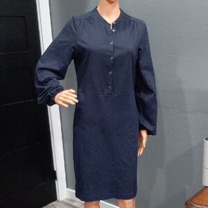 Boden Long Sleeve Navy Midi Dress